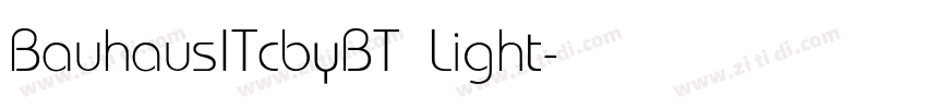 BauhausITcbyBT Light字体转换